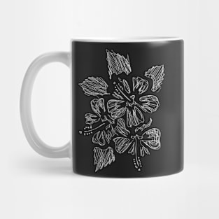 Dark and Gritty Hibiscus Flower Mug